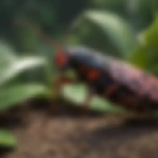 A group of natural predators of lanternflies in a garden setting.