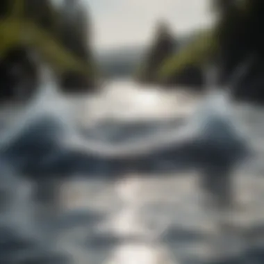 A mesmerizing whirlpool in a natural water body showcasing its dynamic currents.