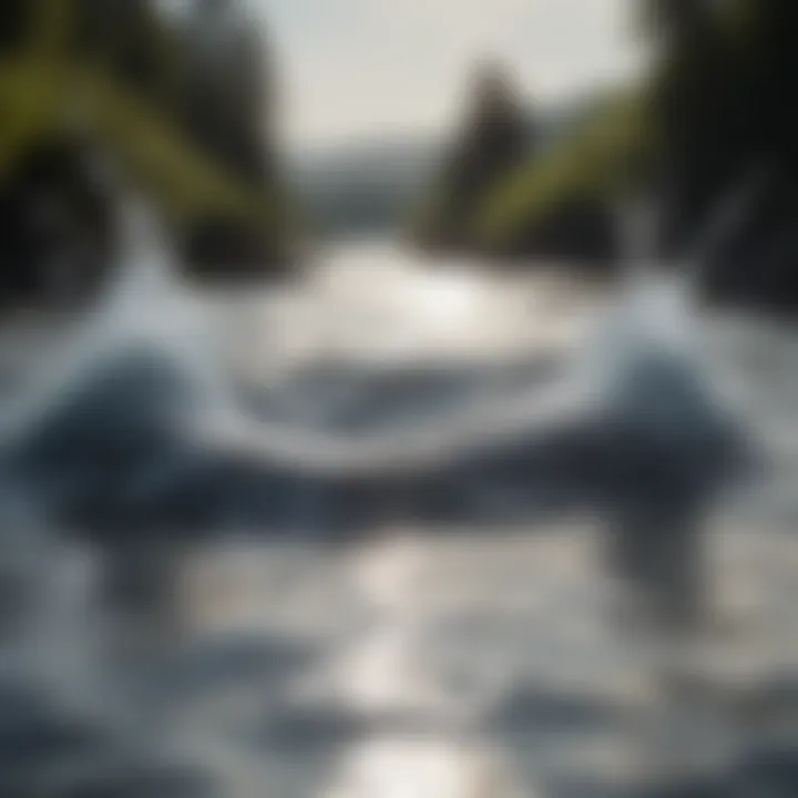 A mesmerizing whirlpool in a natural water body showcasing its dynamic currents.