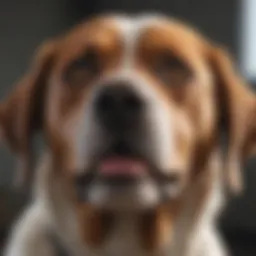 Dog shaking head in confusion