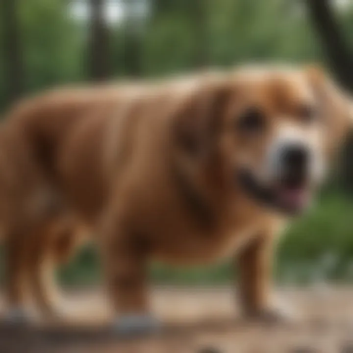 Dog training session with owner