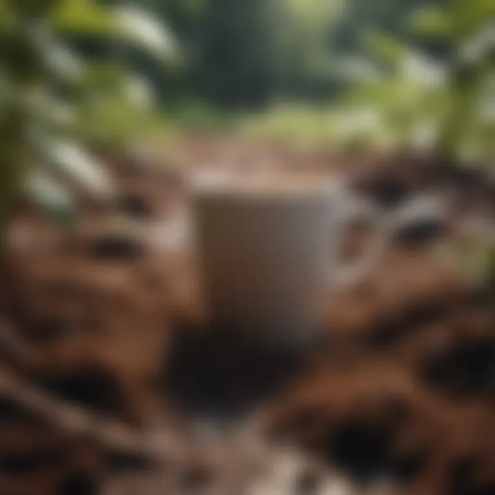 Sustainable gardening with coffee grounds