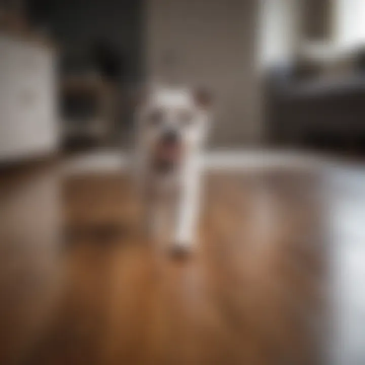 Pet enjoying a clean environment in living room