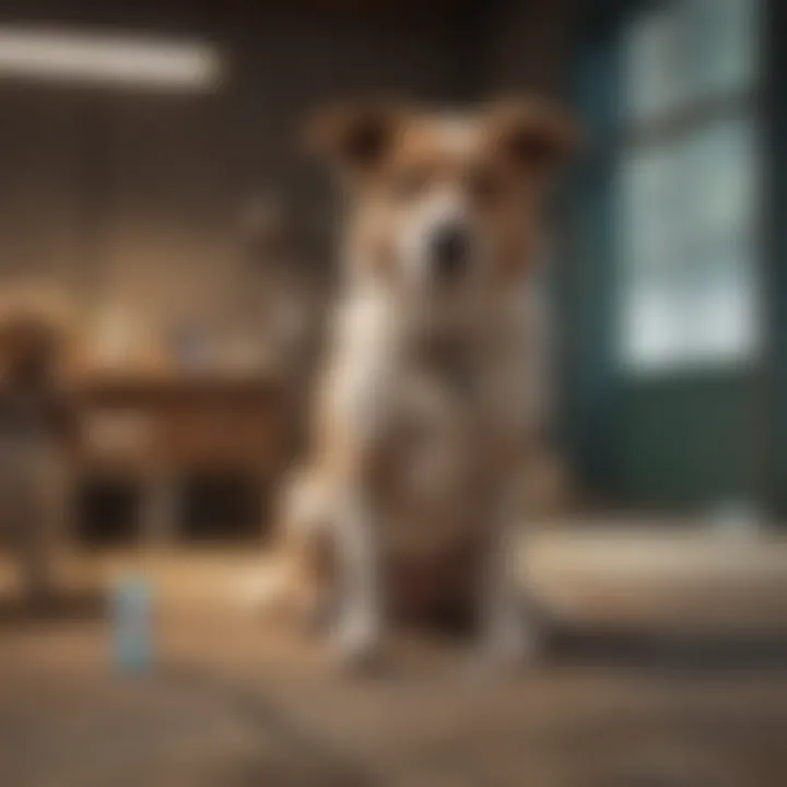 Vaccination clinic environment with dogs