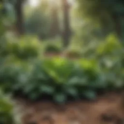 Lush garden bed showcasing an array of leafy greens thriving in early spring