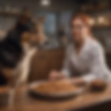 Veterinarian discussing dog food options