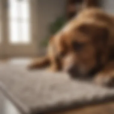 Durable Material of Washable Rugs for Dogs Close-up of a washable area rug showcasing its durable material, ideal for homes with dogs.