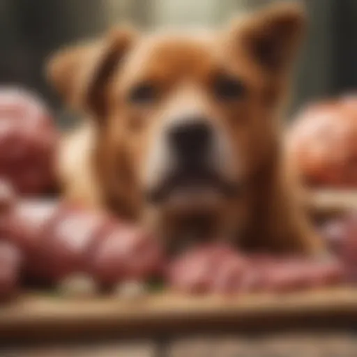 A variety of meats suitable for dogs