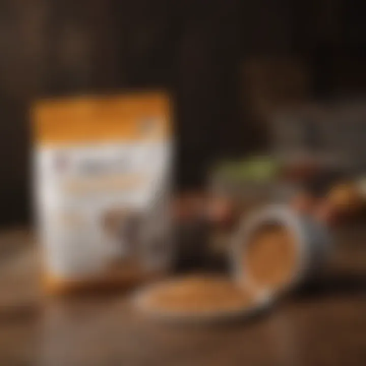 Close-up of senior dog food showing its nutritional ingredients