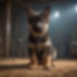 German Shepherd puppy engagement during training