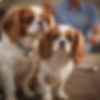 An adoption event featuring Cavalier King Charles Spaniels