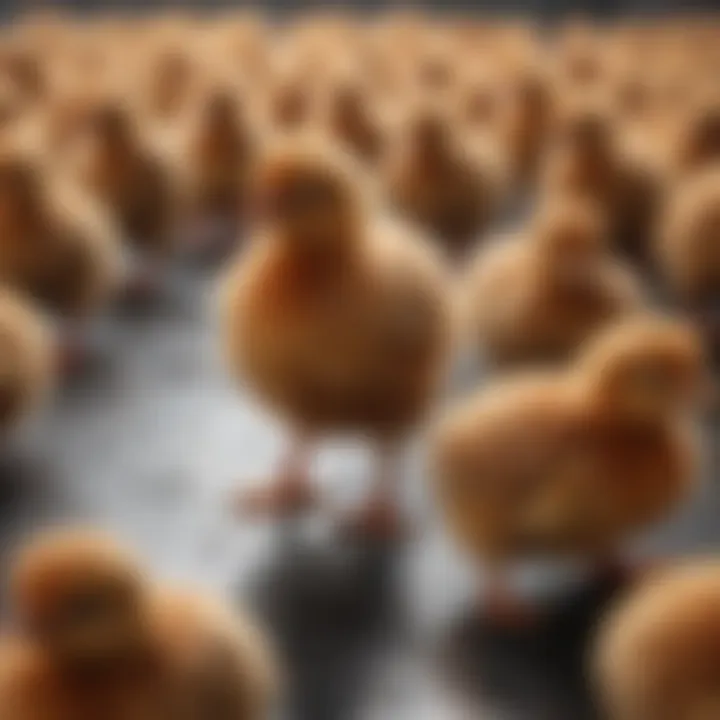 Selection of Rhode Island Red chicks at a local hatchery