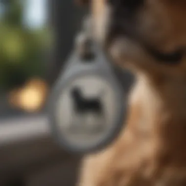 Microchip Identification Tag Microchip identification tag with a dog silhouette