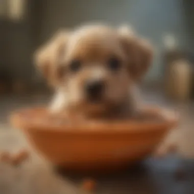 A vibrant bowl of wholehearted wet puppy food showcasing rich ingredients and textures.