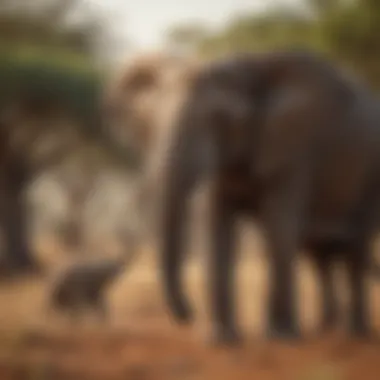 A majestic African elephant roaming freely in its natural habitat