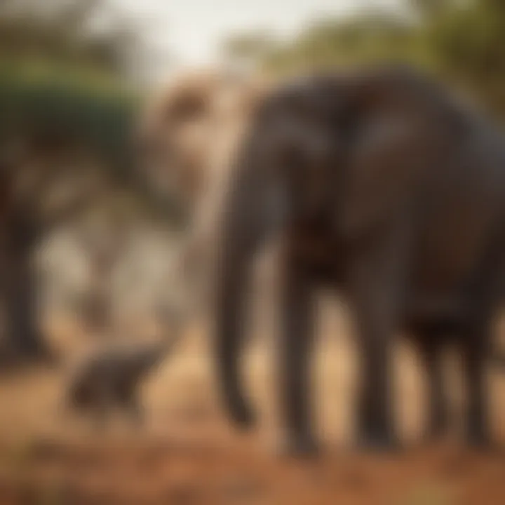 A majestic African elephant roaming freely in its natural habitat