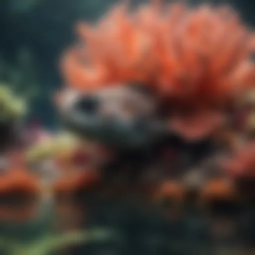 A vibrant coral reef teeming with diverse marine life